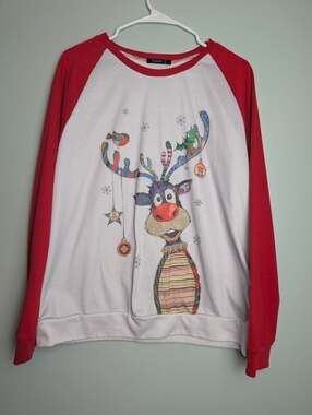 ​Uglychristmassweater Quirky C.O.Z.Y. Women's  Christmas Reindeer Graphic